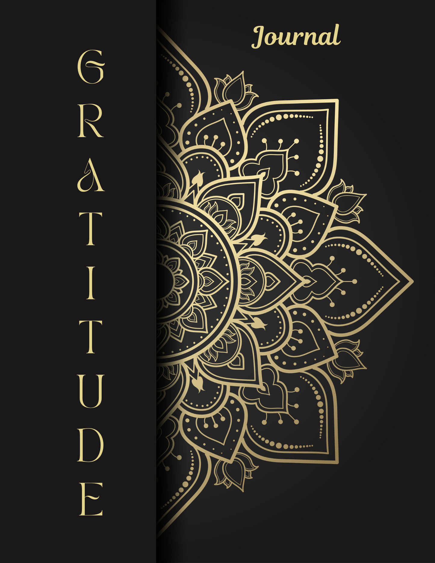 Elegant Black & Gold Gratitude Journal