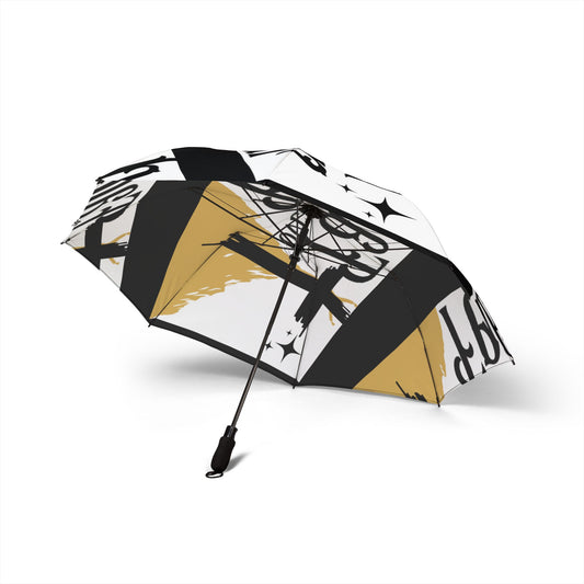 Foldable Umbrella – “Faith Over Fear” Compact Automatic Travel Umbrella