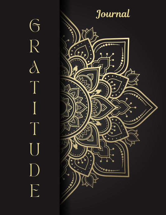 Elegant Black & Gold Gratitude Journal