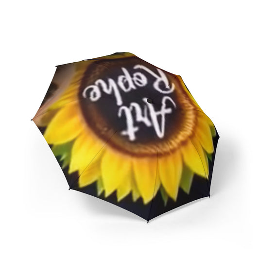 Sunflower 'Hit Replay' Foldable Umbrella — Compact Semi-Automatic Rain Parasol